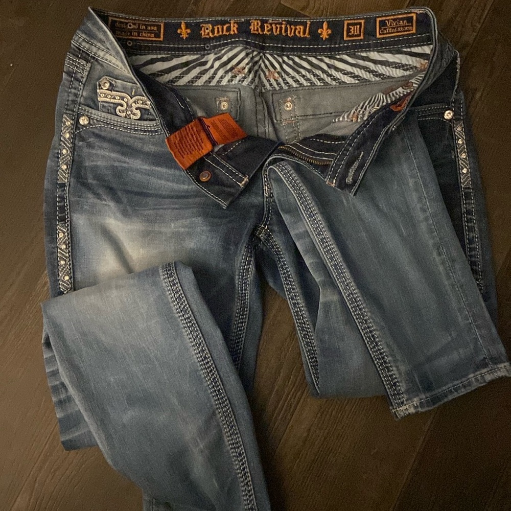 Rock revival low rise skinny Jean size 30 only worn twice